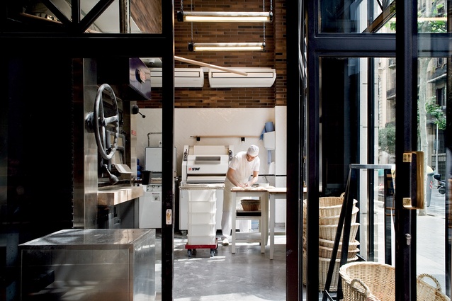 Open plan bakery works as an aesthetic and commercial point of difference for this Barcelona hotel. 