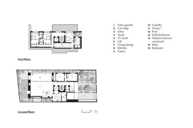 Plan of Armadale Residence by B.E Architecture.