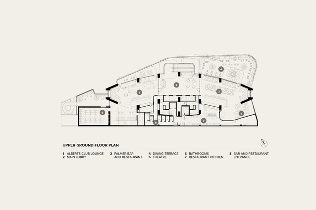Upper ground-floor plan.