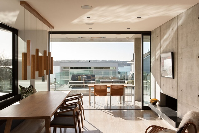 The dining area, with views over Herne Bay. 