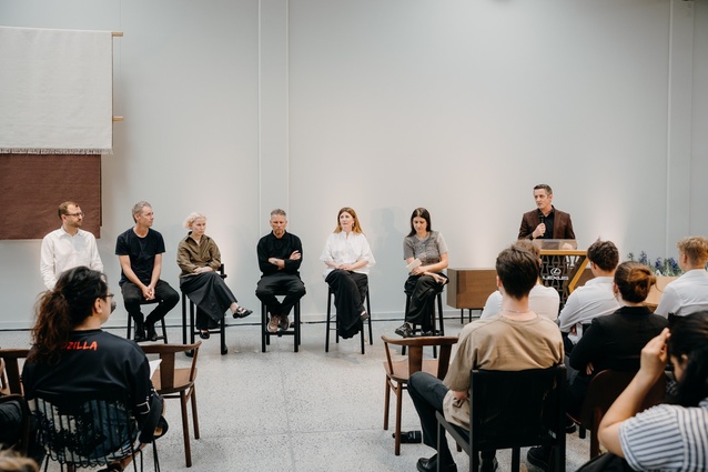 The mentor panel discussion at the Auckland Showcase held at Simon James Showroom.