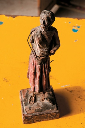17th-century terracotta Sicilian statue.