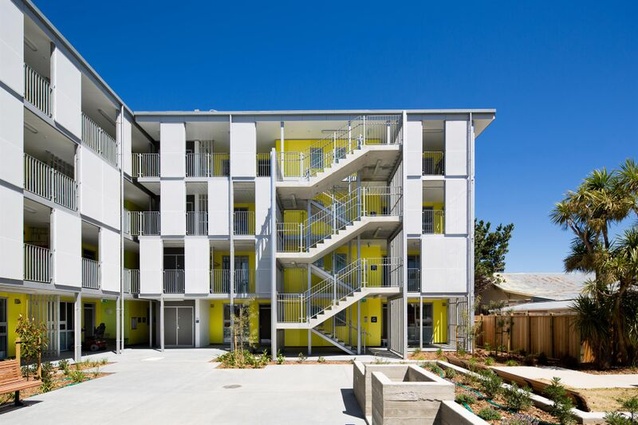 Housing - Multi Unit category finalist: Marshall Court Apartments for City Housing WCC, Wellington, by Designgroup Stapleton Elliott.