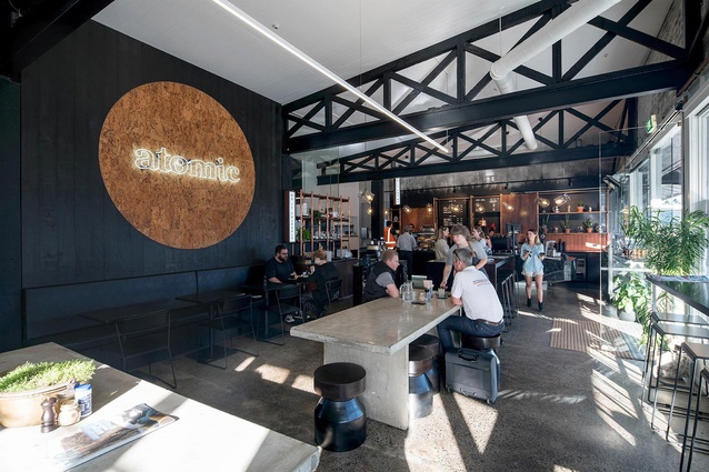 Finalist: Hospitality – Atomic Cafe and Roastery (Kingsland, Auckland) by Material Creative.