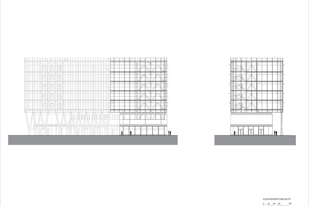 Elevations for International House Sydney by Tzannes.