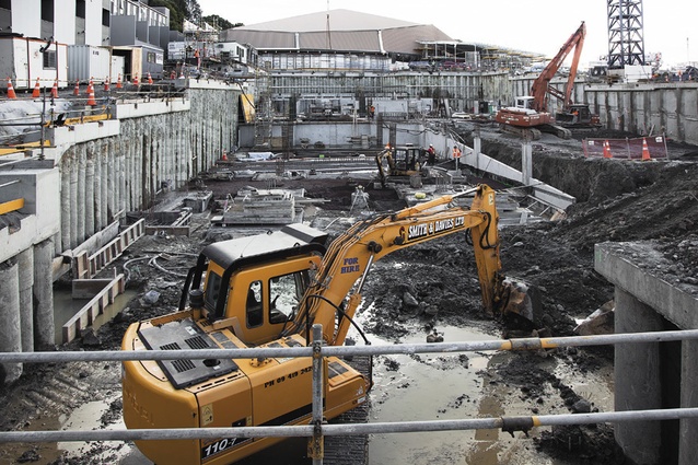 25,000sq m was excavated for the 347 space car park removed.