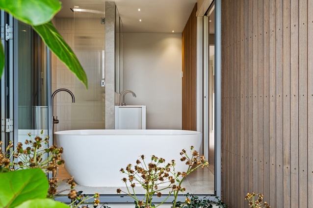 The Thorne Group B.O.P, Winner of the GIB Show Home category, APL Environmental and Sustainable Excellence Award, Plumbing World Bathroom Excellence Award, and a Gold Award, for a home in Papamoa, Tauranga.