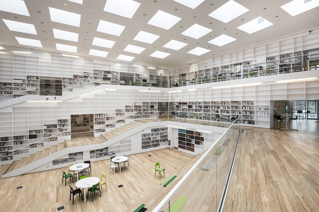 Dalarna media library, Sweden by ADEPT. 2014.