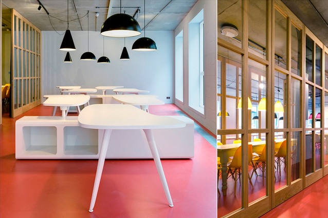Troika, a talent agency designed by Tilt, with a desking solution with integrated storage that allows for additional units to be added or removed to accommodate dynamic teams.