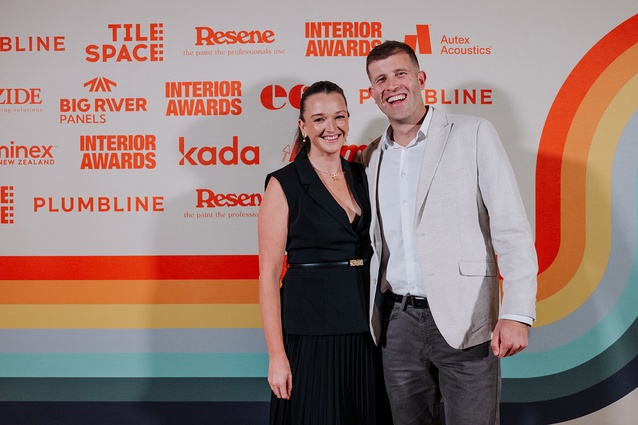 Emerging Design Professional finalist Michelle Lamb with partner.
