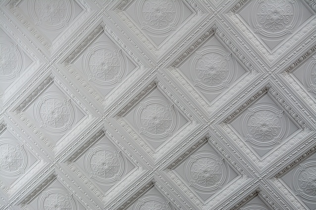 As here in Thames, pressed tin ceilings are a consistent feature in New Zealand’s twelve remaining Carnegie buildings. 
