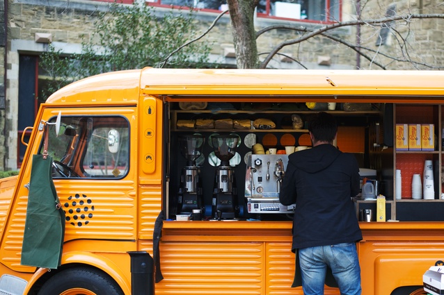 Best Temporary Design: Coffee Peddlr by Ruined City.