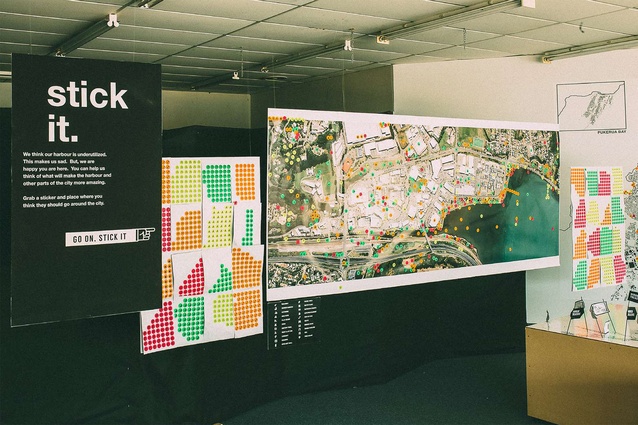 An art installation and the design pop-up space were derived from the thesis' Toolkit to test how the city of Porirua can be re-orientated towards its neglected harbour.