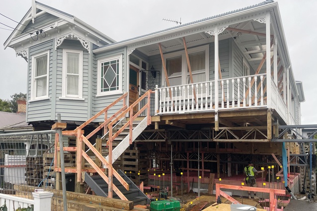 A character house has been placed in its new location.