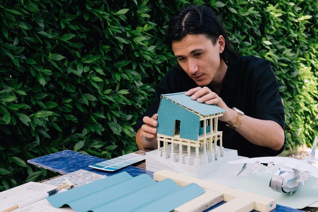 Creating the model of the cabin to be built in Wellington.