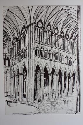 Amiens Cathedral (nave) by Edwin Elliott.