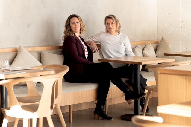Rebecca Walker, left, and Kirsty Mitchell at Fabric, the recently opened café bistro at Hobsonville Point. 