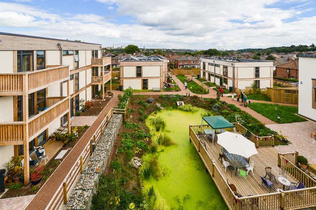 LILAC co-housing project. The design of LILAC mixes private dwellings and shared facilities, creating a community of twenty homes in Bramley, Leeds on an old school site. 