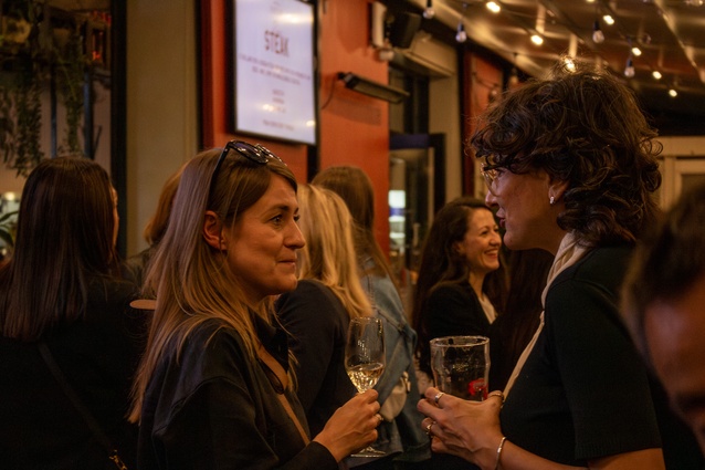 Guests enjoying their time at Women in Urbanism and Architecture + Women’s collaborative Weaving Connections event. 