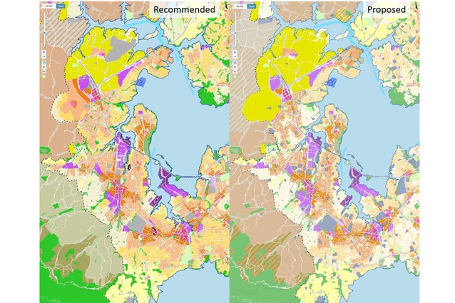 A comparison of the west's zoning in the recommended Unitary Plan and the original proposed Plan.
