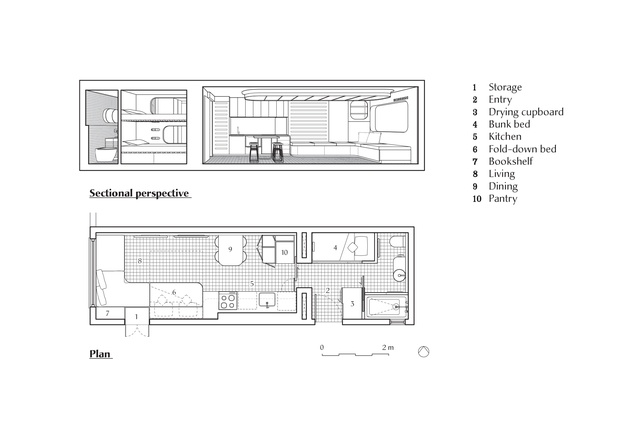 Sectional perspective and plan of Bobhubski by Marsh Studio.
