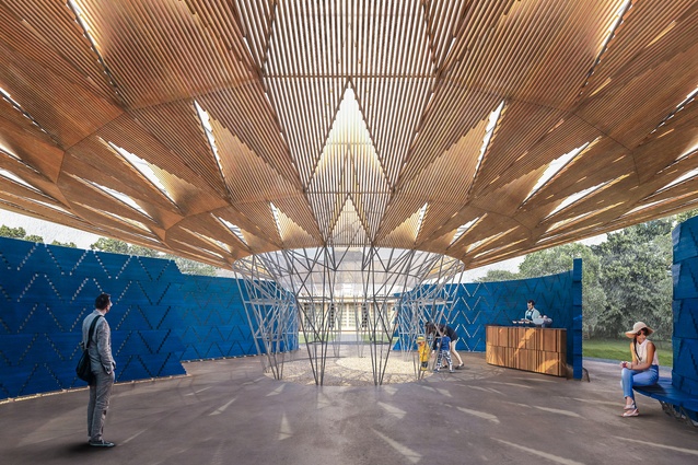 The proposed 2017 Serpentine Pavilion designed by Diébédo Francis Kéré.