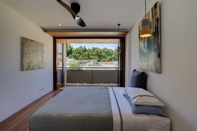 The main bedroom can be completely opened to the elements. 