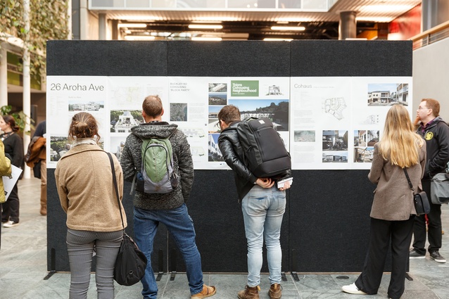 CoHoHui 2023 attendees looking at Jasmax’s 26 Aroha build-to-rent model in Sandringham and the Cohaus in Grey Lynn – both in Auckland.