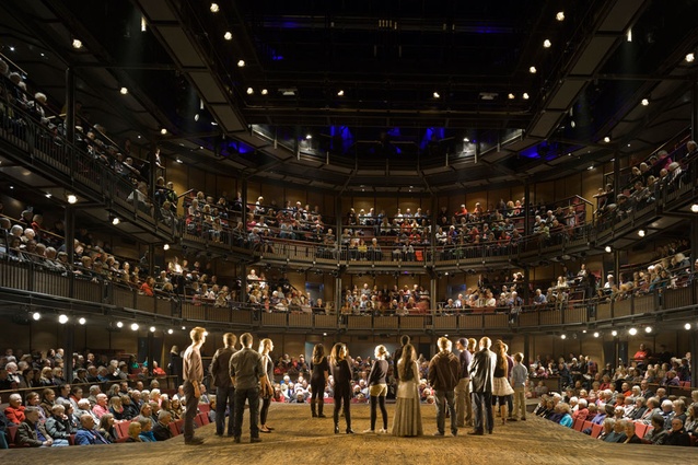 Royal Shakespeare and Swan Theatres. RIBA judges described the project thus: "The main auditorium has a Globe-like feel to it and an exciting atmosphere. It is historic in its references, contemporary in its design. This is a good working theatre, not a precious one."