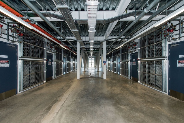 The building is designed solely to house server racks and as such retains an industrial feel.