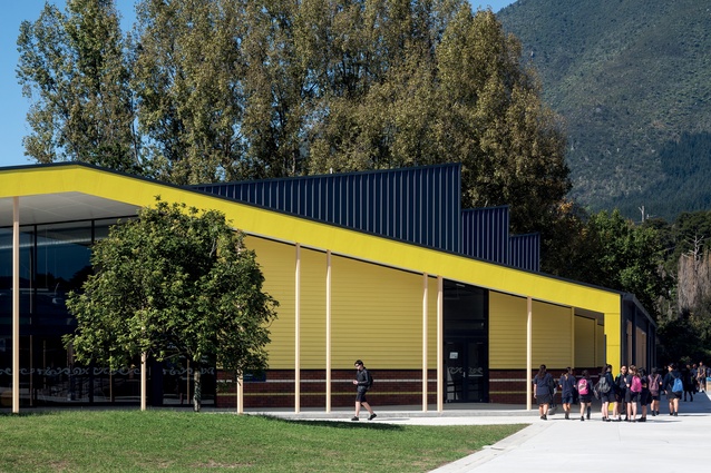 RTA Studio has designed these bright-yellow Innovative Learning Environments for the students attending Tarawera High School.