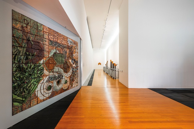 Installation views of <em>The buildings notice me</em> and <em>Duncan Winder: architectural photographs</em>, Te Pātaka Toi Adam Art Gallery, Te Herenga Waka Victoria University of Wellington, 2024.