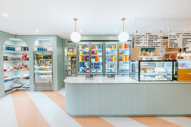 Whitestone Cheese Diner & Deli by Annabel Berry, Annabel Berry Creative Co, winner of the Resene Total Colour Commercial Interior Public + Retail Space Award.