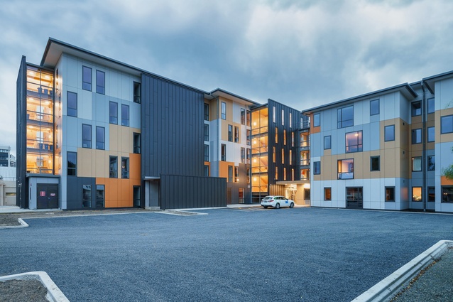 Winner: Multi Storey Timber Building Award – Te Pa Tauira – Otago Polytechnic Student Village by Logic Group, Mason & Wales, Naylor Love, Kirk Roberts and Tricia Love Consultants.