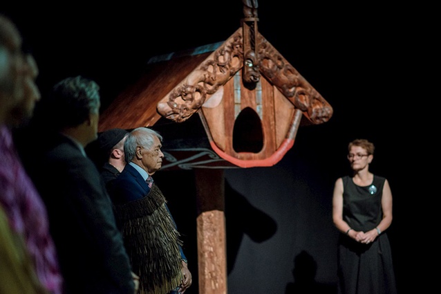 Haare Williams and Christina van Bohemen at the signing of Te Kawenata o Rata.