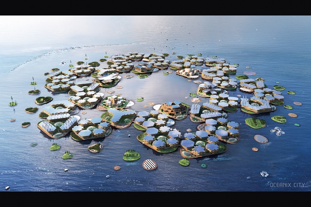 BIG’s Oceanix City is a cluster of buoyant islands that form villages, helping populations
threatened by extreme weather and rising sea
levels.