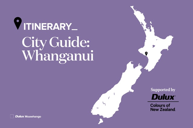 Itinerary_ City Guide: Whanganui. Featured is <a 
href="https://www.dulux.co.nz/colour/purples-and-pinks/moawhango/
"><u>Dulux Moawhango</u></a>, Dulux Colours of New Zealand.