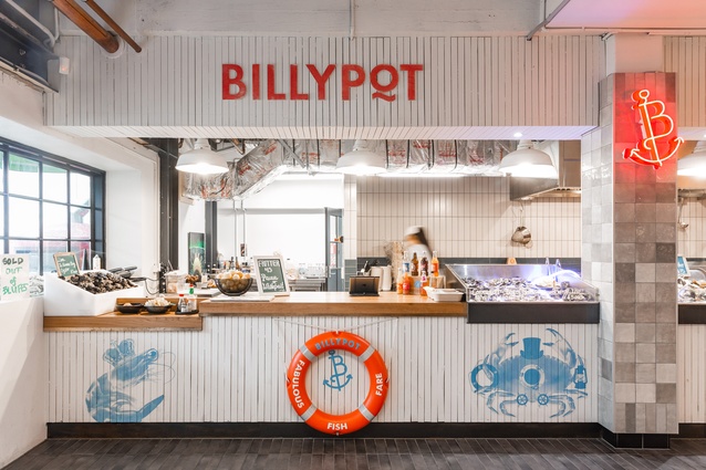 Izzard was at the helm of the redesign of the Auckland Fish Market, where Emelia worked on the interiors for Billy Pot.