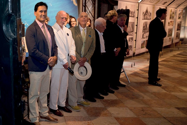 David and some of the team involved with the New Zealand Pavilion at La Biennale di Venezia, 2014.