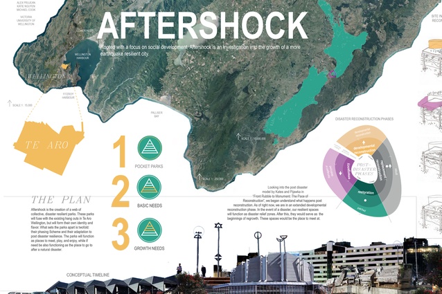 <em>Aftershock</em>, by a team of students from Victoria University Wellington, including Alex Prujean, Katie Nguyen and Michael Cook.