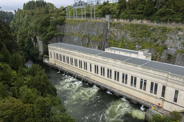 Arapuni hydroelectric power station, Waikato. Completed in 1929.