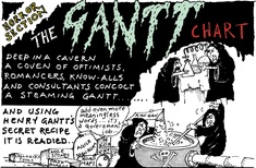 Cartoon - Malcolm Walker ‘The Gantt Chart...’