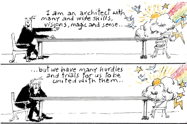 Cartoon - Malcolm Walker ‘Dreaming...’ | Architecture Now