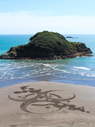 1:1 planning drawn on Back Beach, New Plymouth.