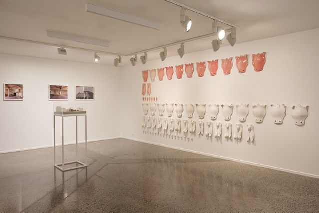 Installation view of ‘Less than 5 per cent’, Athfield’s First Church of Christ Scientist, 18 March–14 May 2023 at Objectspace, Tāmaki Makaurau Auckland.