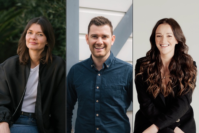 2025 Emerging Design Professional finalists Karla Devine, Matt Reid, Michelle Lamb.