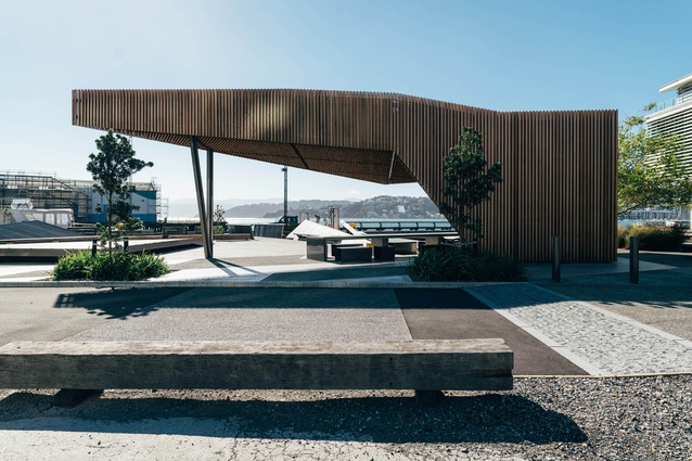 Finalist: Public Architecture – Kumutoto Pavilion by Isthmus Group.
