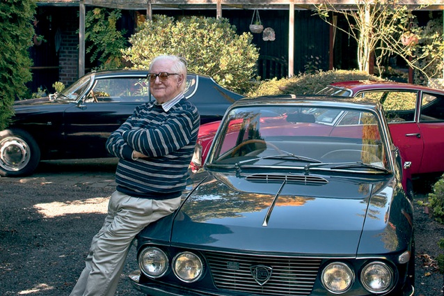 Don Donnithorne with his collection of Italian cars.