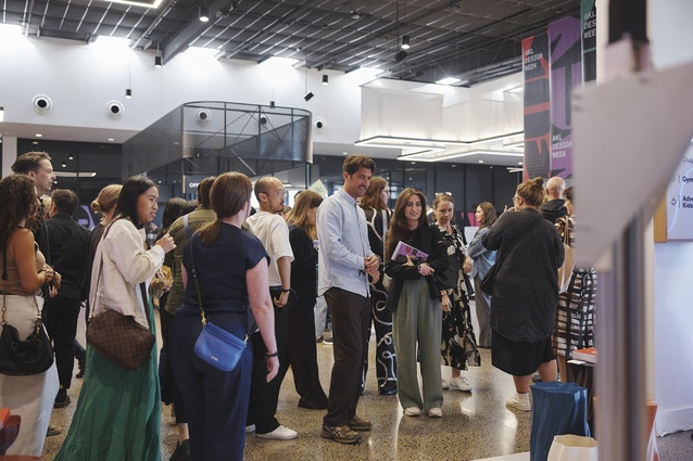 Conference attendees check out Special Studio’s 3D printing.