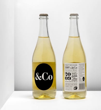 Beverage labelling designs for winemaker &Co.